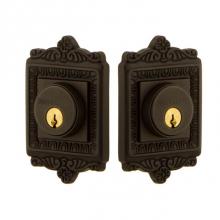 Nostalgic Warehouse 733023 - Nostalgic Warehouse Egg & Dart Plate Double Cylinder Deadbolt in Oil-Rubbed Bronze