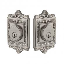 Nostalgic Warehouse 733025 - Nostalgic Warehouse Egg & Dart Plate Double Cylinder Deadbolt in Satin Nickel