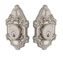 Nostalgic Warehouse 733035 - Nostalgic Warehouse Victorian Plate Double Cylinder Deadbolt in Satin Nickel