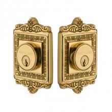 Nostalgic Warehouse 733039 - Nostalgic Warehouse Egg & Dart Plate Double Cylinder Deadbolt in Polished Brass