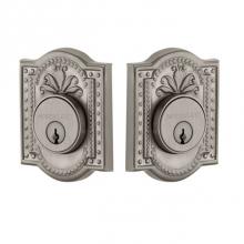 Nostalgic Warehouse 733045 - Nostalgic Warehouse Meadows Plate Double Cylinder Deadbolt in Satin Nickel