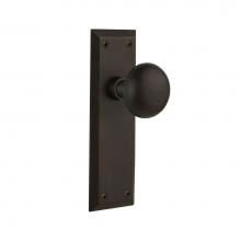 Nostalgic Warehouse 733151 - Nostalgic Warehouse New York Plate Single Dummy New York Door Knob in Oil-Rubbed Bronze