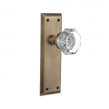 Nostalgic Warehouse 733184 - Nostalgic Warehouse New York Plate Double Dummy Waldorf Door Knob in Antique Brass