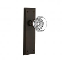 Nostalgic Warehouse 733187 - Nostalgic Warehouse New York Plate Double Dummy Waldorf Door Knob in Oil-Rubbed Bronze
