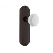 Nostalgic Warehouse 748062 - Nostalgic Warehouse Deco Plate Passage Waldorf White Milk Glass Knob in Timeless Bronze