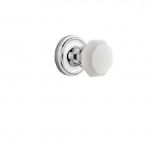 Nostalgic Warehouse 748554 - Nostalgic Warehouse Classic Rosette Single Dummy Waldorf White Milk Glass Knob in Bright Chrome