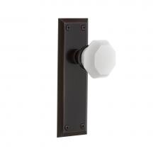 Nostalgic Warehouse 748761 - Nostalgic Warehouse New York Plate Double Dummy Waldorf White Milk Glass Knob in Timeless Bronze