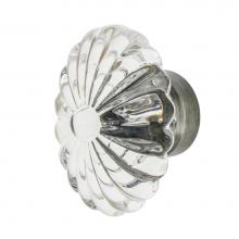 Nostalgic Warehouse 749994 - Nostalgic Warehouse Oval Fluted Crystal 1 3/4'' Cabinet Knob in Antique Pewter