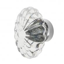 Nostalgic Warehouse 749995 - Nostalgic Warehouse Oval Fluted Crystal 1 3/4'' Cabinet Knob in Bright Chrome