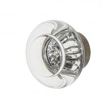 Nostalgic Warehouse 750002 - Nostalgic Warehouse Round Clear Crystal 1 3/8'' Cabinet Knob in Antique Pewter