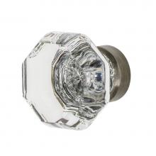 Nostalgic Warehouse 750034 - Nostalgic Warehouse Waldorf Crystal 1 3/8'' Cabinet Knob in Antique Pewter