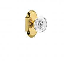 Nostalgic Warehouse 750138 - Nostalgic Warehouse Cottage Plate Passage Crystal Egg & Dart Knob in Polished Brass