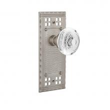 Nostalgic Warehouse 750161 - Nostalgic Warehouse Craftsman Plate Passage Crystal Egg & Dart Knob in Satin Nickel