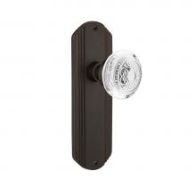 Nostalgic Warehouse 750186 - Nostalgic Warehouse Deco Plate Passage Crystal Egg & Dart Knob in Oil-Rubbed Bronze