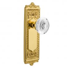 Nostalgic Warehouse 750209 - Nostalgic Warehouse Egg & Dart Plate Passage Crystal Egg & Dart Knob in Unlacquered Brass