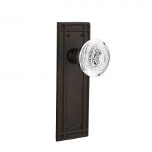 Nostalgic Warehouse 750261 - Nostalgic Warehouse Mission Plate Passage Crystal Egg & Dart Knob in Oil-Rubbed Bronze