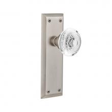 Nostalgic Warehouse 750285 - Nostalgic Warehouse New York Plate Passage Crystal Egg & Dart Knob in Satin Nickel