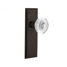 Nostalgic Warehouse 750294 - Nostalgic Warehouse New York Plate Passage Crystal Egg & Dart Knob in Oil-Rubbed Bronze