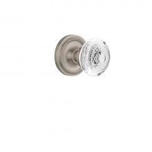 Nostalgic Warehouse 750360 - Nostalgic Warehouse Rope Rosette Passage Crystal Egg & Dart Knob in Satin Nickel