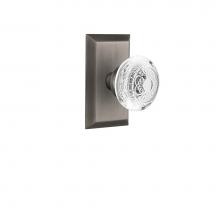 Nostalgic Warehouse 750377 - Nostalgic Warehouse Studio Plate Passage Crystal Egg & Dart Knob in Antique Pewter