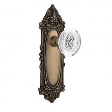 Nostalgic Warehouse 750403 - Nostalgic Warehouse Victorian Plate Passage Crystal Egg & Dart Knob in Antique Brass