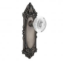 Nostalgic Warehouse 750404 - Nostalgic Warehouse Victorian Plate Passage Crystal Egg & Dart Knob in Antique Pewter