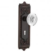 Nostalgic Warehouse 750529 - Nostalgic Warehouse Egg & Dart Plate Passage with Keyhole Crystal Egg & Dart Knob in Timel