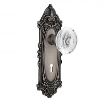 Nostalgic Warehouse 750665 - Nostalgic Warehouse Victorian Plate Passage with Keyhole Crystal Egg & Dart Knob in Antique Pe