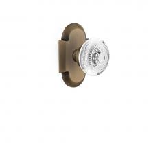 Nostalgic Warehouse 750697 - Nostalgic Warehouse Cottage Plate Single Dummy Crystal Egg & Dart Knob in Antique Brass