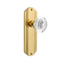 Nostalgic Warehouse 750713 - Nostalgic Warehouse Deco Plate Single Dummy Crystal Egg & Dart Knob in Polished Brass