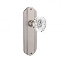 Nostalgic Warehouse 750714 - Nostalgic Warehouse Deco Plate Single Dummy Crystal Egg & Dart Knob in Satin Nickel