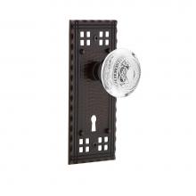 Nostalgic Warehouse 750786 - Nostalgic Warehouse Craftsman Plate Single Dummy with Keyhole Crystal Egg & Dart Knob in Timel