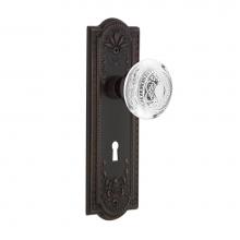 Nostalgic Warehouse 750807 - Nostalgic Warehouse Meadows Plate Single Dummy with Keyhole Crystal Egg & Dart Knob in Timeles