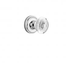 Nostalgic Warehouse 750847 - Nostalgic Warehouse Classic Rosette Double Dummy Crystal Egg & Dart Knob in Bright Chrome