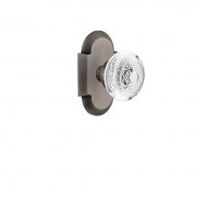 Nostalgic Warehouse 750854 - Nostalgic Warehouse Cottage Plate Double Dummy Crystal Egg & Dart Knob in Antique Pewter