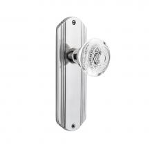 Nostalgic Warehouse 750867 - Nostalgic Warehouse Deco Plate Double Dummy Crystal Egg & Dart Knob in Bright Chrome