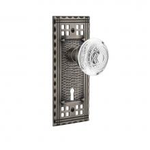 Nostalgic Warehouse 750939 - Nostalgic Warehouse Craftsman Plate Double Dummy with Keyhole Crystal Egg & Dart Knob in Antiq