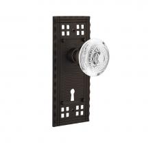 Nostalgic Warehouse 750940 - Nostalgic Warehouse Craftsman Plate Double Dummy with Keyhole Crystal Egg & Dart Knob in Oil-R