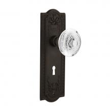 Nostalgic Warehouse 750960 - Nostalgic Warehouse Meadows Plate Double Dummy with Keyhole Crystal Egg & Dart Knob in Oil-Rub