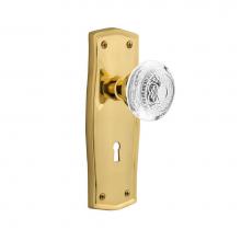 Nostalgic Warehouse 750985 - Nostalgic Warehouse Prairie Plate Double Dummy with Keyhole Crystal Egg & Dart Knob in Unlacqu