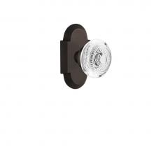 Nostalgic Warehouse 751063 - Nostalgic Warehouse Cottage Plate Privacy Crystal Egg & Dart Knob in Oil-Rubbed Bronze