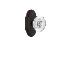 Nostalgic Warehouse 751066 - Nostalgic Warehouse Cottage Plate Privacy Crystal Egg & Dart Knob in Timeless Bronze