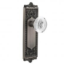 Nostalgic Warehouse 751140 - Nostalgic Warehouse Egg & Dart Plate Privacy Crystal Egg & Dart Knob in Antique Pewter