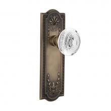 Nostalgic Warehouse 751176 - Nostalgic Warehouse Meadows Plate Privacy Crystal Egg & Dart Knob in Antique Brass