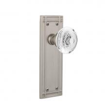 Nostalgic Warehouse 751198 - Nostalgic Warehouse Mission Plate Privacy Crystal Egg & Dart Knob in Satin Nickel