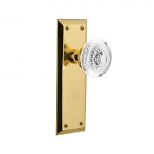 Nostalgic Warehouse 751234 - Nostalgic Warehouse New York Plate Privacy Crystal Egg & Dart Knob in Unlacquered Brass