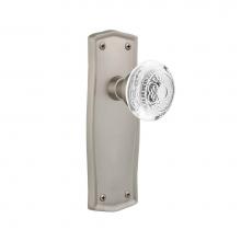 Nostalgic Warehouse 751253 - Nostalgic Warehouse Prairie Plate Privacy Crystal Egg & Dart Knob in Satin Nickel