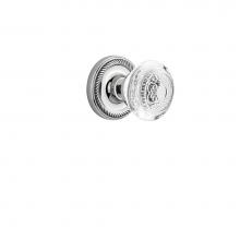 Nostalgic Warehouse 751293 - Nostalgic Warehouse Rope Rosette Privacy Crystal Egg & Dart Knob in Bright Chrome