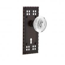 Nostalgic Warehouse 751410 - Nostalgic Warehouse Craftsman Plate Privacy with Keyhole Crystal Egg & Dart Knob in Timeless B