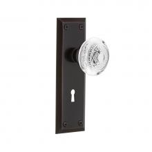 Nostalgic Warehouse 751545 - Nostalgic Warehouse New York Plate Privacy with Keyhole Crystal Egg & Dart Knob in Timeless Br